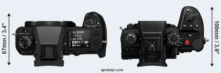 Compare GFX 100S versus GH7 top