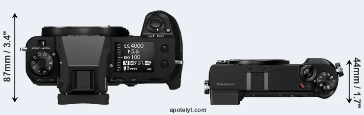 Compare GFX 100S versus GX80 top
