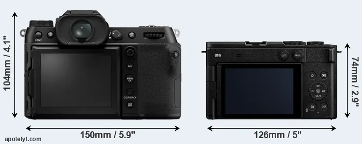 Comparison GFX 100S or S9 rear