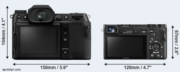 Comparison GFX 100S or A6000 rear