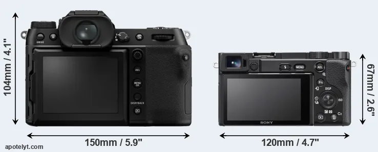 Comparison GFX 100S or A6100 rear