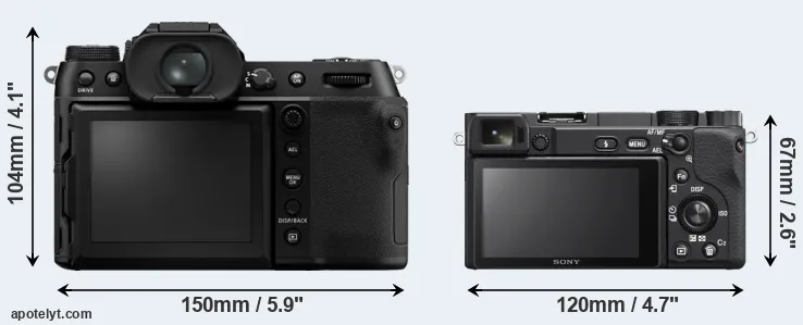 Comparison GFX 100S or A6400 rear