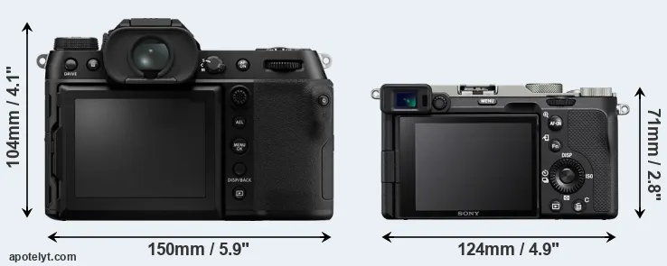 Comparison GFX 100S or A7C rear