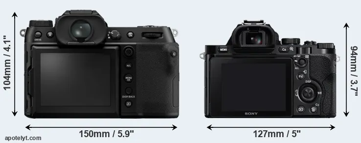 Comparison GFX 100S or A7R rear