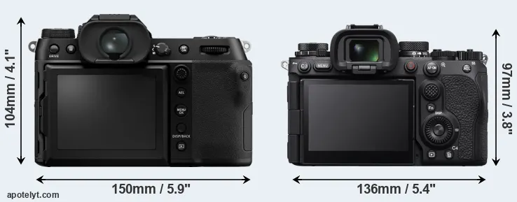 Comparison GFX 100S or A9 III rear