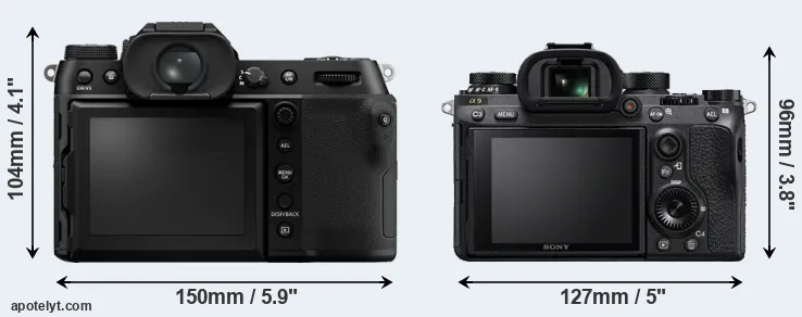 Comparison GFX 100S or A9 rear