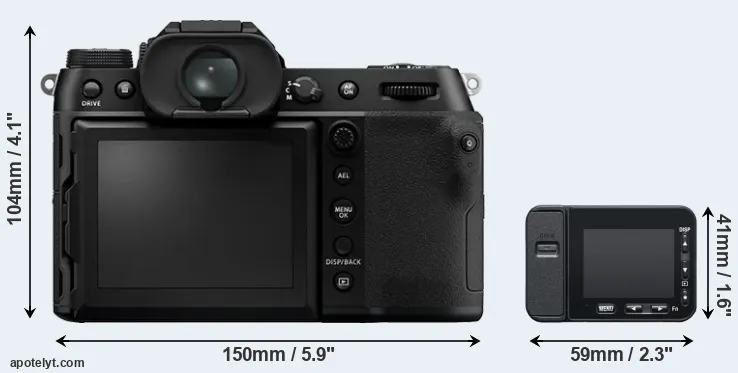 Comparison GFX 100S or RX0 II rear