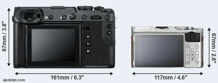 Comparison GFX 50R or X-A3 rear