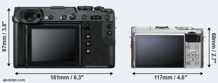Comparison GFX 50R or X-A5 rear
