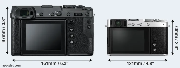 Comparison GFX 50R or X-E4 rear