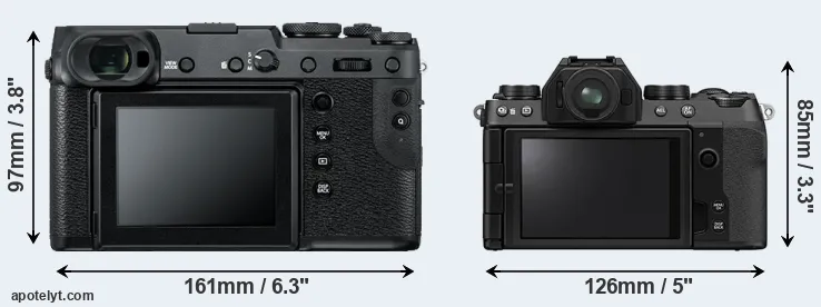 Comparison GFX 50R or X-S10 rear