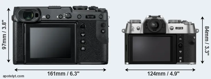 Comparison GFX 50R or X-T50 rear