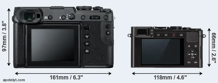 Comparison GFX 50R or D-LUX Typ 109 rear