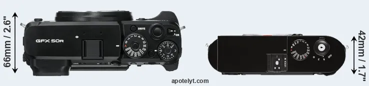 Compare GFX 50R versus M Typ 262 top
