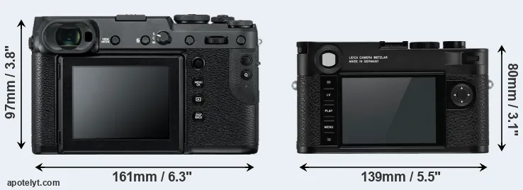 Comparison GFX 50R or M10-R rear