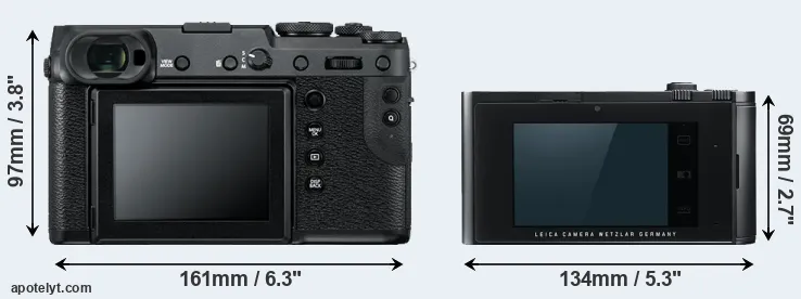 Comparison GFX 50R or T Typ 701 rear