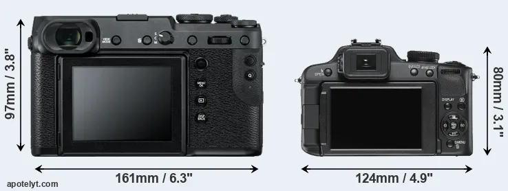 Comparison GFX 50R or V-LUX 2 rear