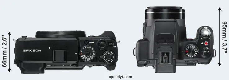 Compare GFX 50R versus V-LUX 2 top