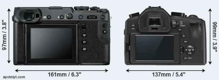 Comparison GFX 50R or V-LUX Typ 114 rear
