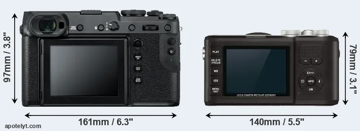 Comparison GFX 50R or X-U Typ 113 rear
