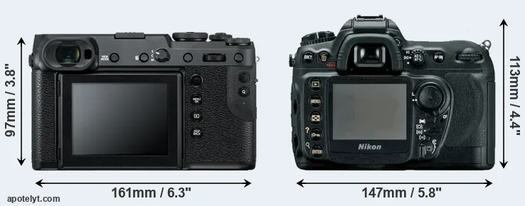 Comparison GFX 50R or D200 rear