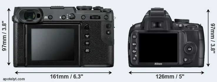 Comparison GFX 50R or D3000 rear