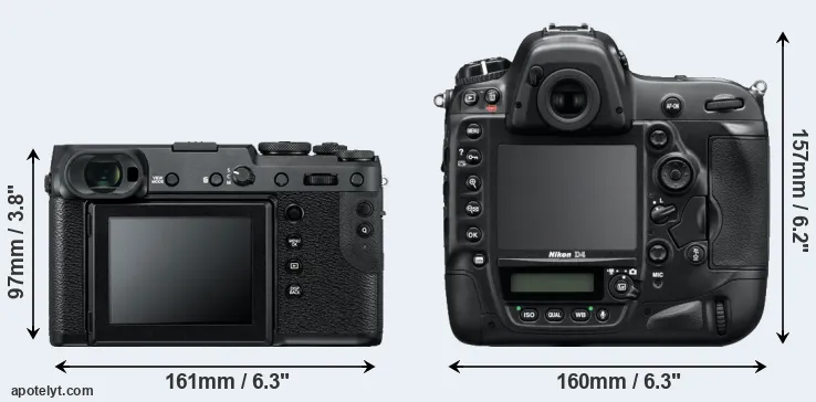 Comparison GFX 50R or D4 rear