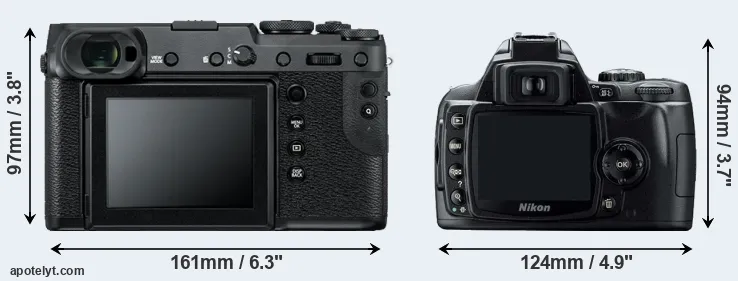 Comparison GFX 50R or D40 rear