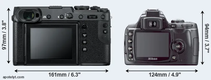 Comparison GFX 50R or D40X rear