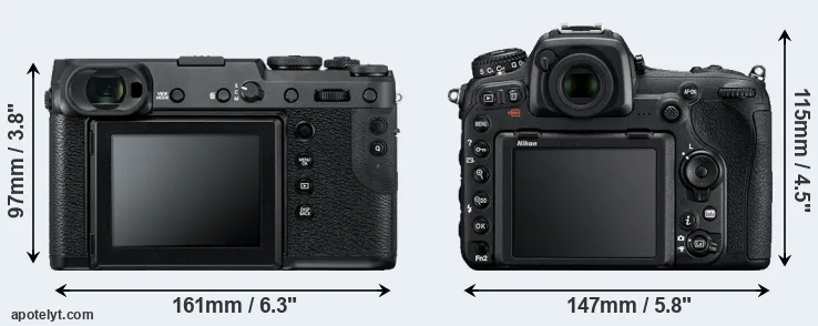 Comparison GFX 50R or D500 rear