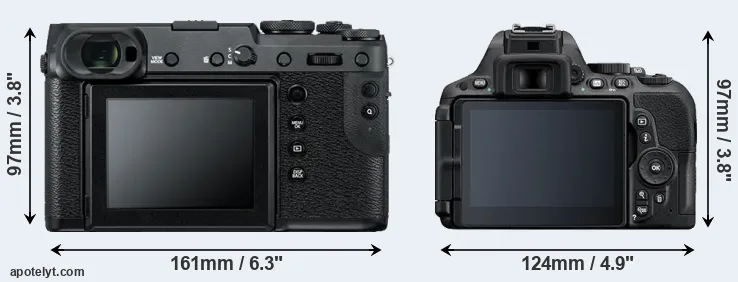 Comparison GFX 50R or D5500 rear