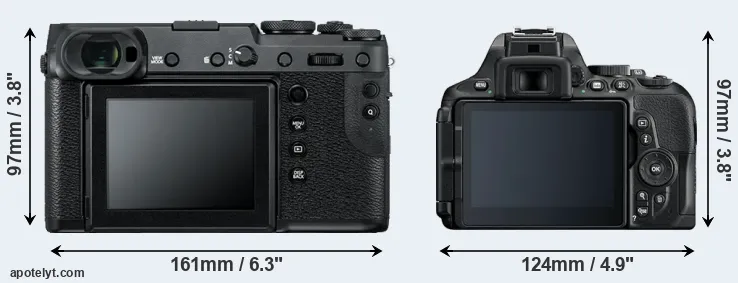 Comparison GFX 50R or D5600 rear