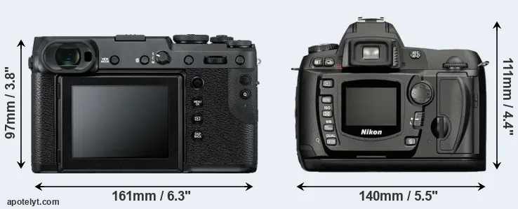 Comparison GFX 50R or D70 rear
