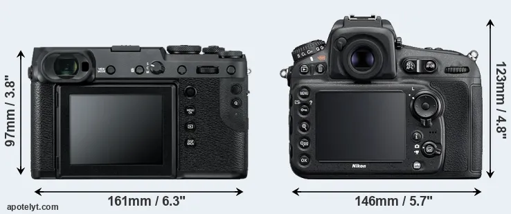 Comparison GFX 50R or D810 rear