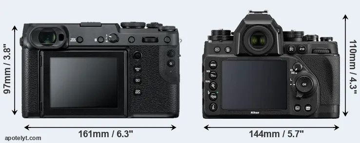 Comparison GFX 50R or Df rear