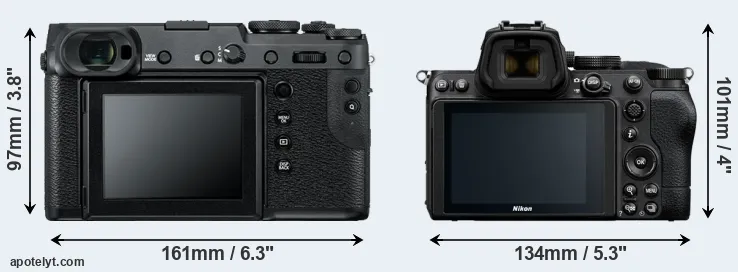 Comparison GFX 50R or Z5 rear