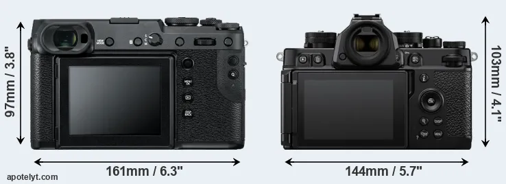 Comparison GFX 50R or Zf rear