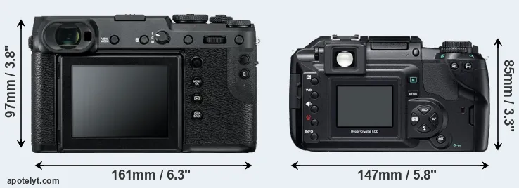 Comparison GFX 50R or E-300 rear