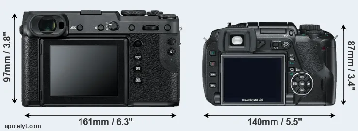 Comparison GFX 50R or E-330 rear