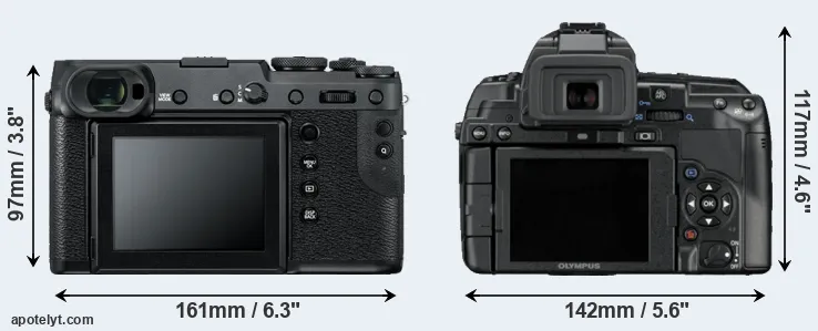 Comparison GFX 50R or E-5 rear