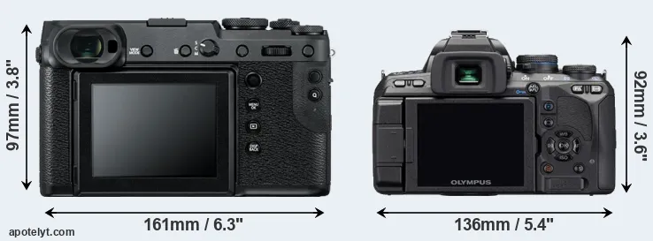 Comparison GFX 50R or E-510 rear