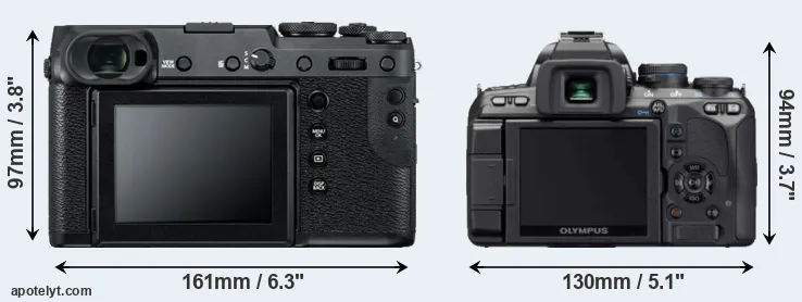 Comparison GFX 50R or E-620 rear