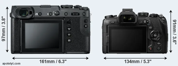 Comparison GFX 50R or E-M1 II rear