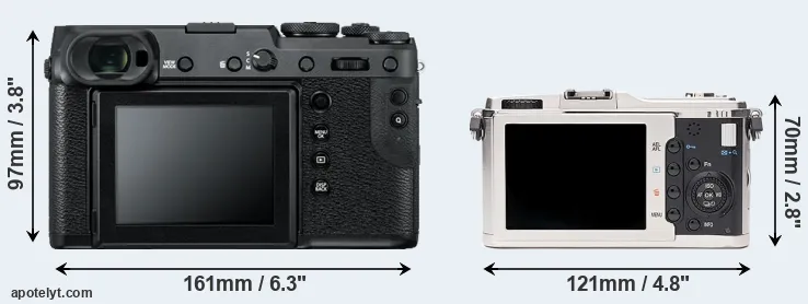 Comparison GFX 50R or E-P1 rear