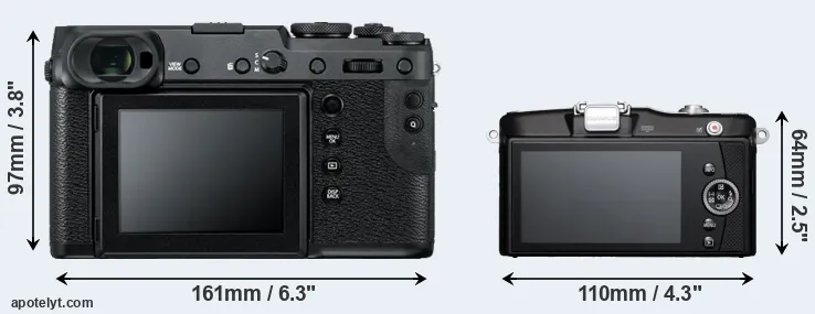 Comparison GFX 50R or E-PM1 rear