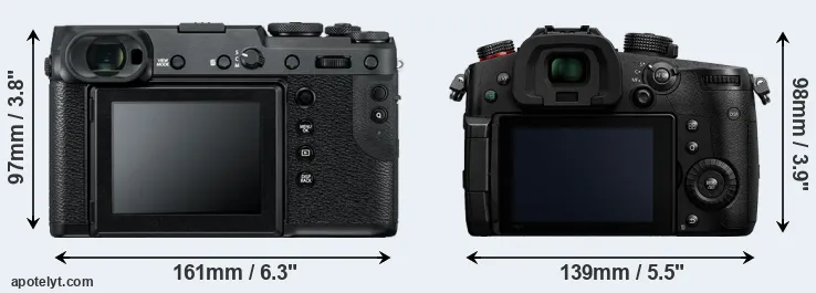 Comparison GFX 50R or GH5 II rear