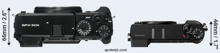 Compare GFX 50R versus GX80 top