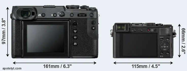 Comparison GFX 50R or LX100 II rear