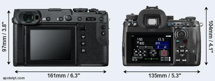 Comparison GFX 50R or K-3 III rear