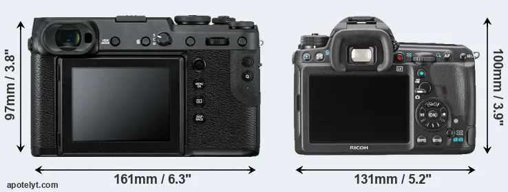 Comparison GFX 50R or K-3 rear